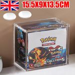 Pokemon TCG Booster Box Premium Acrylic Display Case ☀️ UV+ Protection