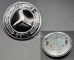 MERCEDES-BENZ BLACK & SILVER WREATH BONNET BADGE EMBLEM 57mm A B C CLA E S CLASS