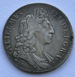 1696 William III Silver Half Crown Coin 