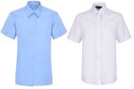 2x Girls Shirt School Blouse Top White Uniform Short Sleeve 3-18yrs 36-48"