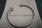 NewSilver 18k Gold 4mmCable Classic Pave DiamondsDavldYurmannBracelet size M