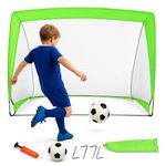 Kids Football Goal Portable Pop Up Goal Foldable Soccer Net Sports Set 120x70 cm