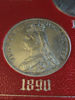 1890 Victoria Double-Florin. Scarce Silver Coin  Brilliant Grade Condition.R20