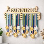 Wooden Running Medal Holder – Athlete Gift, Wall Display - Runner Medal Holder