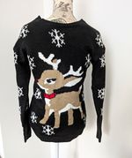 Reindeer Festive Christmas Jumper/ Sweater Size L 11-13