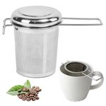 Stainless Steel Mesh Tea Infuser Strainer Metal Loose Leaf Cup Filter With Lid！