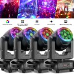 150W RGBW Gobo Moving Head Stage LED Spot Light DMX512 DJ Party Disco Strip Ring