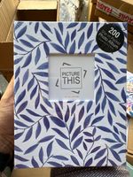 Blue Leaf Photo Album 200 6x4 Pictures with Memo – White Cover & Photo Insert