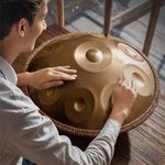 Handpan Drum  22inch 9 Notes 440Hz w/Bag Stand Hammers Meditation Music Gift