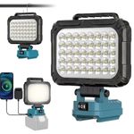 8" Cordless LED Work Light for Makita 18V Battery With Two USB Charging Ports UK