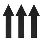 4Set/12Pcs Arrow Stickers, Directional Signs Floor Wall Decal (Black, 8x2-inch)