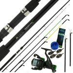 Feeder Rod And Reel Set With Bank Sticks Ground Bait Feeders And Hair Rigs