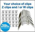 Greenhouse Glazing Clips - Spring Wire W Clip & Z Overlap Clips / Packs of 100