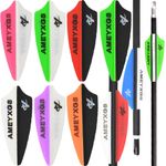 36X Archery 2" 3" 4" Plastic Vane Fletching DIY Shaft Arrow Bow Hunting Shooting