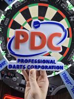 PDC Darts Sign - Plaque Man Cave. Wall mountable. Bigger & Better! FREE P&P 🇬🇧