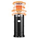 SLSY Gas Patio Heater 5-13kW Outdoor Garden Heater With Wheels&Lava Stones