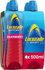 Lucozade Sport Body Fuel Raspberry 4x500ml Isotonic sports drink with