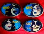 KISS set of 4 Epoxy Buckles -   Ace-Gene-Paul-Peter complete set New