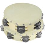 Tiger Double Row Wood Tambourine