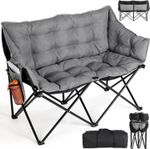 Oversized Double Camping Chair, Folding 2 Person Camping Chair Loveseat Up 320kg