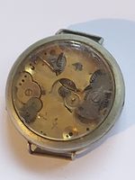 ANTIQUE LARGE DEEP CASE NICKEL MILITARY STYLE TRENCH -SPARES REPAIR