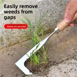 13.5" Stainless Steel L-Shaped Gap Weeding Tool Garden Weed Remover Patio UK.