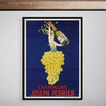 Joseph Perrier Champagne 1930's Art Deco Advert Travel Print Poster Vintage