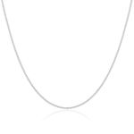 Rhodium Plated Sterling Silver 18 Inch Diamond Cut Curb Chain