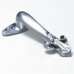 Pair of Satin Chrome Quality Stair Clips - Victorian Style - Sprung Hinge