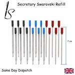 SWAROVSKI CRYSTAL CRYSTALLINE BALLPOINT PEN REFILL INK-BLACK BLUE RED-3,4,5,6,10
