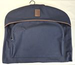 Longchamp Garment Cover Travel Suit Carrier Canvas Leather Trim Original Hanger