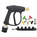 Nilfisk short Pressure Washer Gun 5 Nozzle M22 14Mm Trigger 1/4″ QUICK RELEASE..