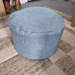 Round Stool Linen Bean Bag Ottoman Filling Puff Beanbag Pouf Footstool Sofa UK