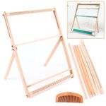 3 Gears Adjustable Wooden Handmade Weaving Loom Frame Tapestry Weaving Kit 