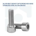 M4 x 12MM ALLEN CAP SCREWS BOLTS STAINLESS STEEL SOCKET SCREW HEX HEAD DIN 912
