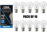 10x 100 Watt GLS CLEAR LIGHT BULBS BC B22 BAYONET CAP OLD STYLE 100w Pack FREE S