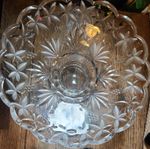 Mikasa Garden Terrace Centerpiece Footed Bowl Crystal Cut Glass WY923/768 Flower