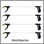 Pick Up Tool Long Reach Grabber Reacher Litter Picker Helping Hand 4 Pack 75cm