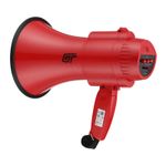 Handheld Megaphone GT Gear GTG-MP15R 30W Battery Powered PA Loudhailer (Red)