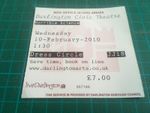 Ticket: HORRIBLE SCIENCE - 10th February 2010 - Darlington Civic Theatre