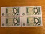 4 x £1 notes from final 1984 edition in mint condition and uncirculated.