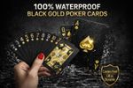 Black Gold Waterproof Playing Cards Plastic Poker Deck Luxury Casino Quality