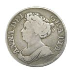 Queen Anne Silver 4th Bust Shilling Coin Antique 1711 Fair Condition