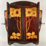 ANTIQUE ART NOUVEAU SUNFLOWER WALL CUPBOARD GLASGOW MACKINTOSH LIBERTY