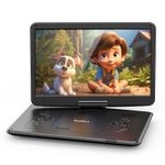 BOIFUN 17.5'' Portable DVD Player HD Swivel Screen,Remote Control,Region Free,UK