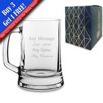 Personalised Engraved Beer Glass Tankard - FREE Gift Engraving NEW Any Occasion