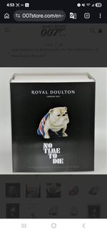 Spectre 007 English Bulldog Figurine Jack DD 007 M  Royal Doulton James Bond