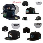 New Miami Marlins embroidery Baseball Era Hat 59FIFTY Fitted Classic Cap Hat