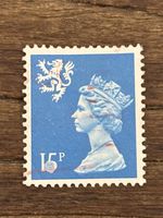 GB Machin Scotland SG S56 15p Bright Blue 1 CB Used