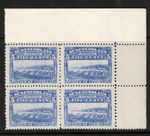 Newfoundland #91 Very Fine Never Hinged Upper Right Corner Block